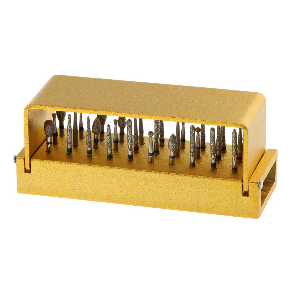 Holder Block Case Stand Box With 30pcs 1.6mm FG Diamond Drills