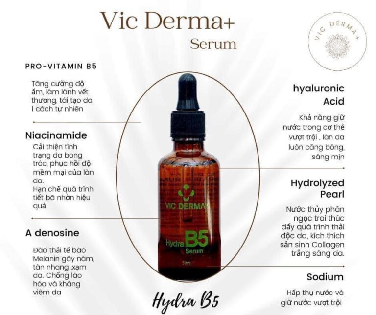 Serum Cấp Ẩm, Phục Hồi Vic Der ma+ Hydra B5 50ml