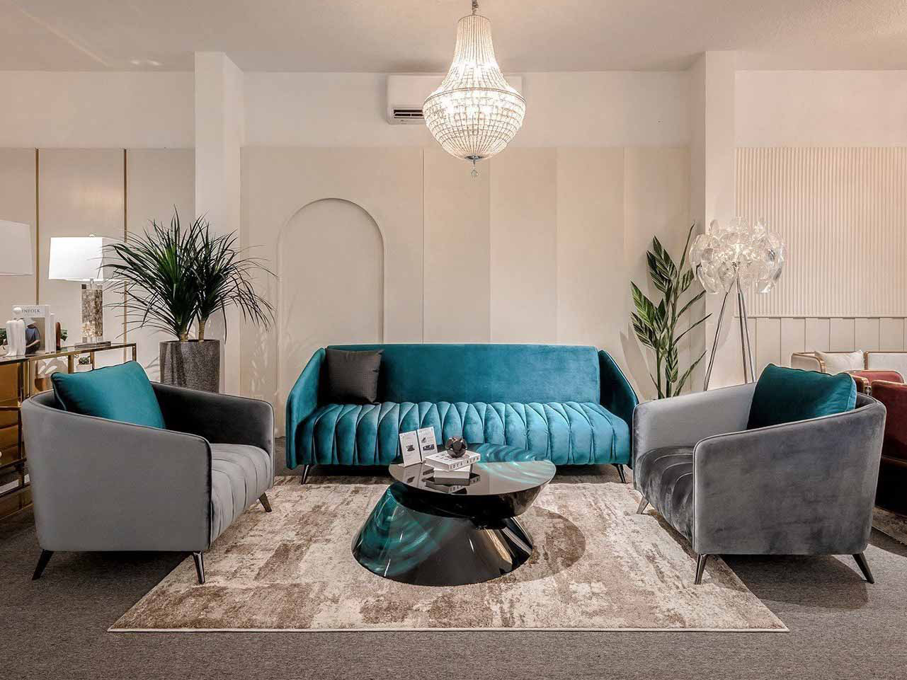 Ghế Sofa đơn vải nhung JEFFERSON G+Furniture