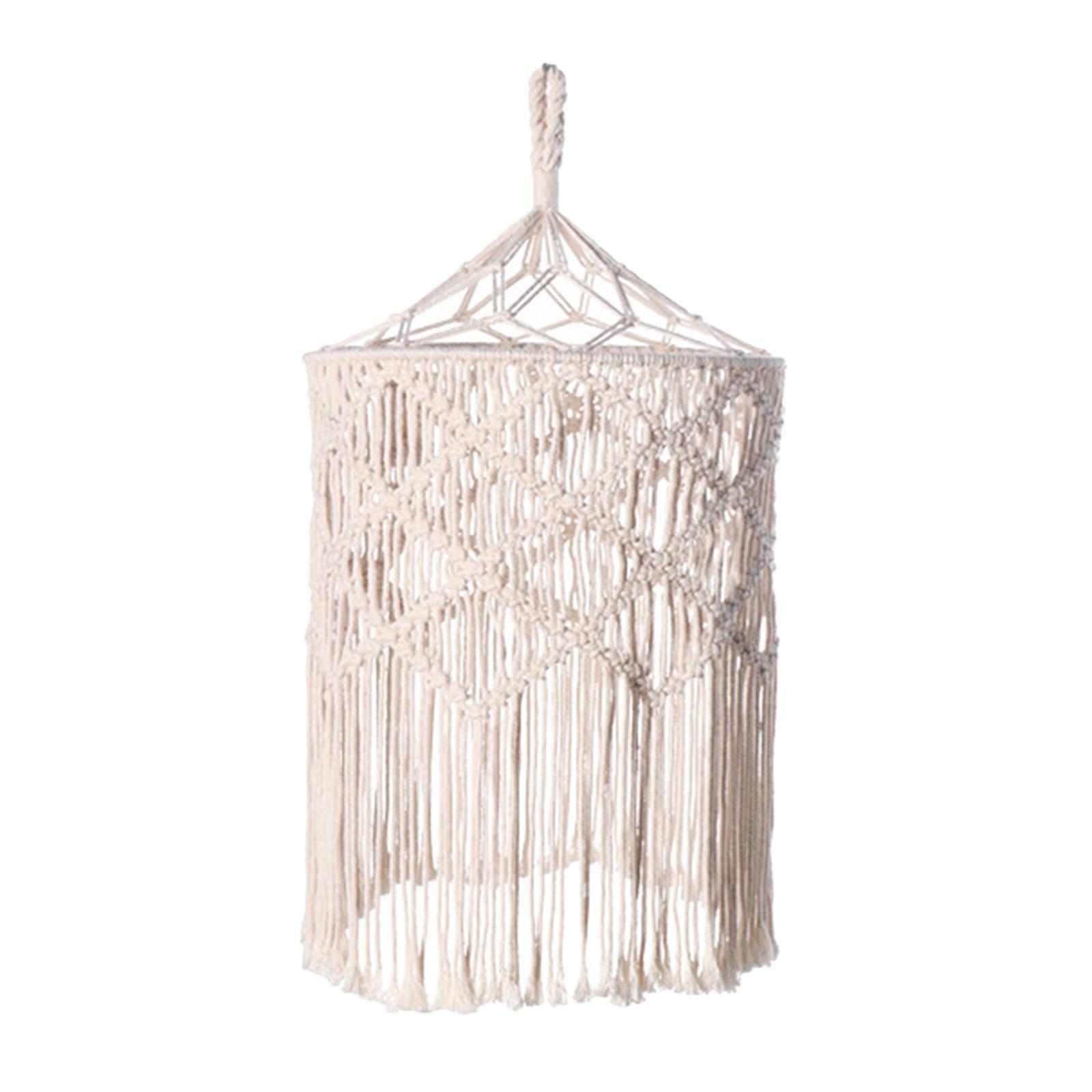 Macrame Lampshade Bathroom Lighting Kitchen Boho Hanging Pendant Light Cover