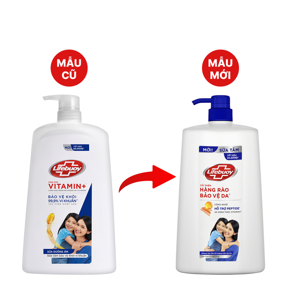 LIFEBUOY Sữa Tắm Chăm Sóc Da (Xanh Đậm) chai 1.1Kg