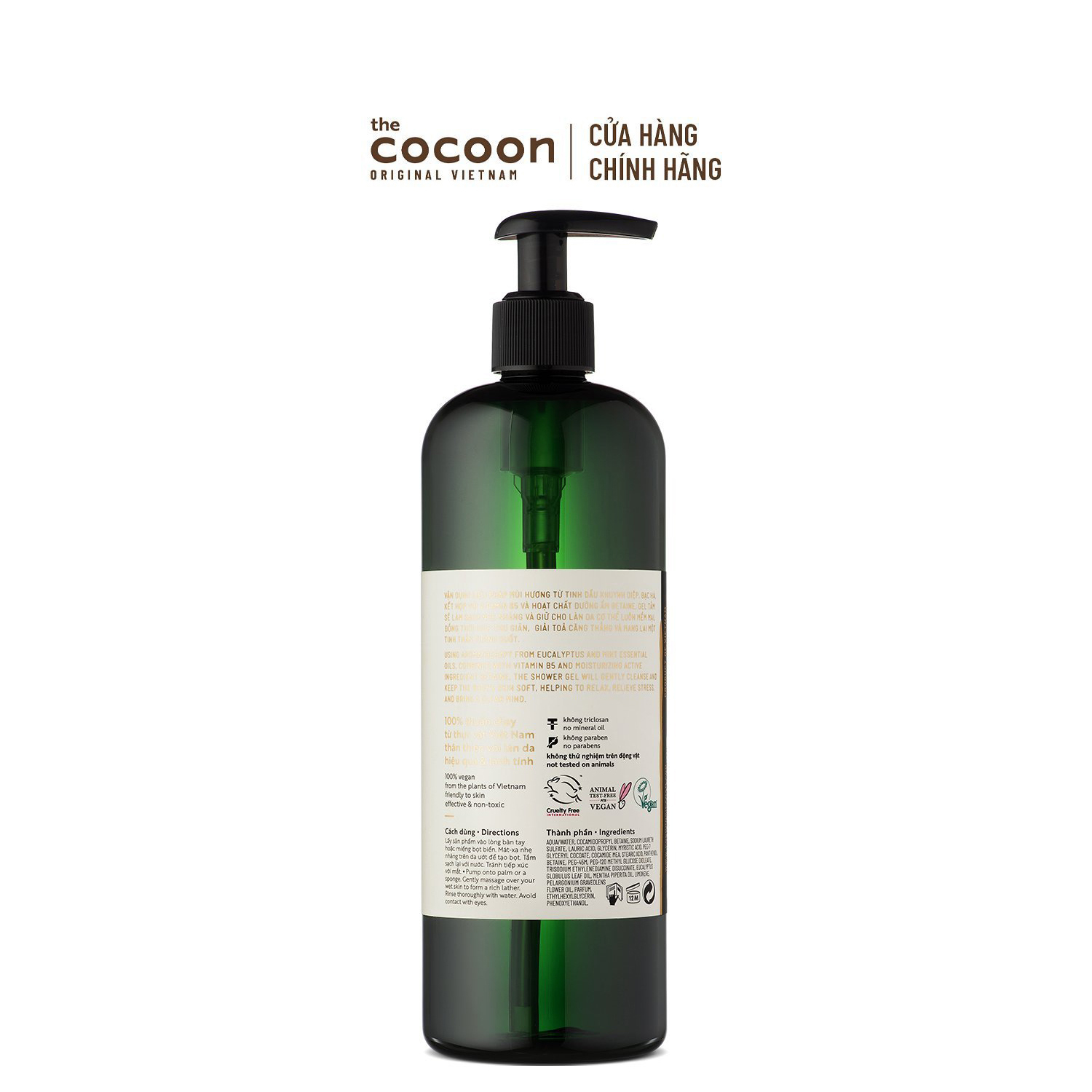 Gel Tắm Khuynh Diệp &amp; Bạc Hà Cocoon 500ml