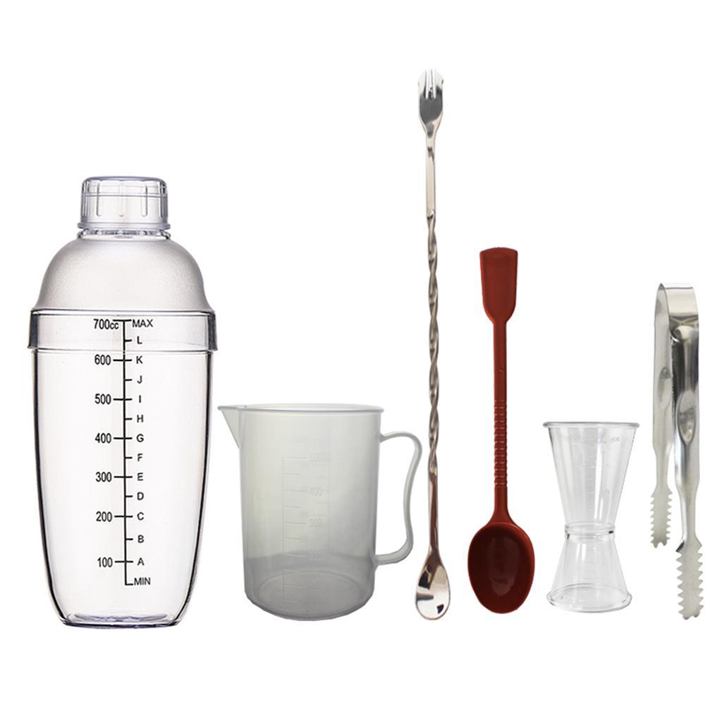 6 Pcs Cocktail Shaker & Bar Accessories - Drink Mixer & Cocktail Set Barware