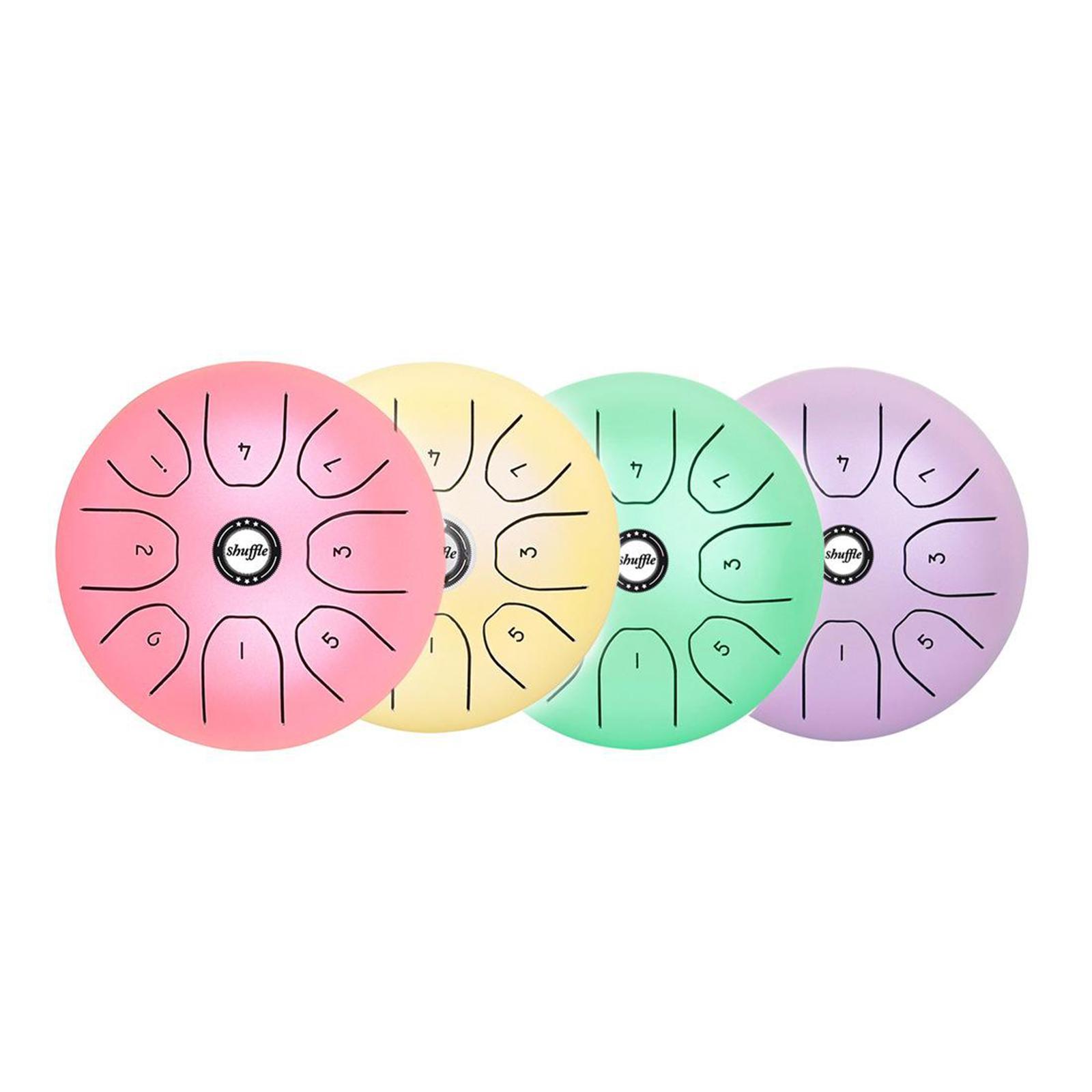 5.5 Inch Mini 8-Tone Steel Tongue Drum, C Key Percussion Instrument ,Hand Pan Drum with Drum Mallets & Carry Bag