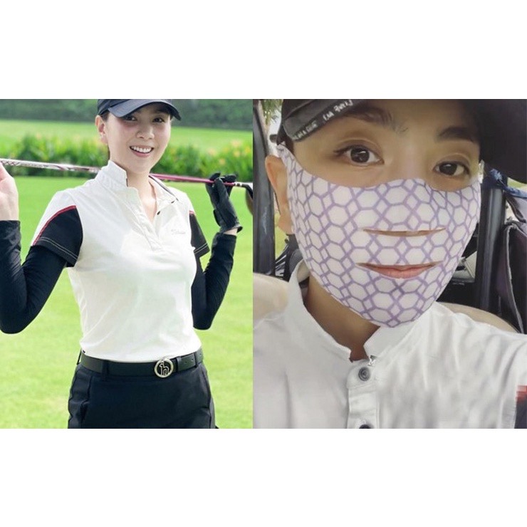 Mặt nạ golf nam nữ Collagen chống nắng dưỡng da Hàn Quốc