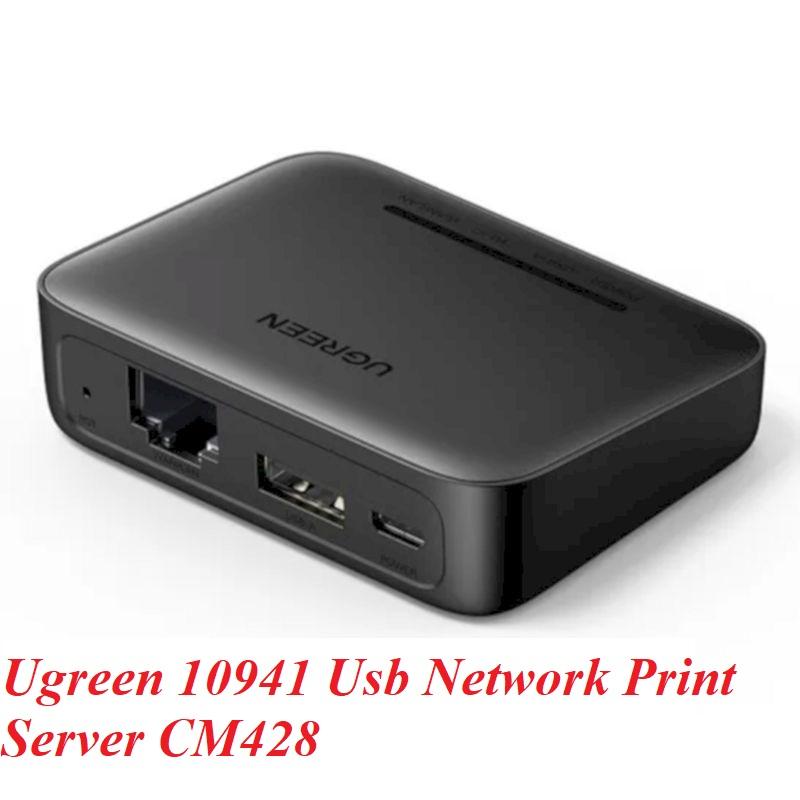 Ugreen UG10941CM428TK Print Server rj45 chia sẻ máy in giao thức RAW cổng usb cho mạng nội bộ kèm dây nguồn micro - HÀNG CHÍNH HÃNG