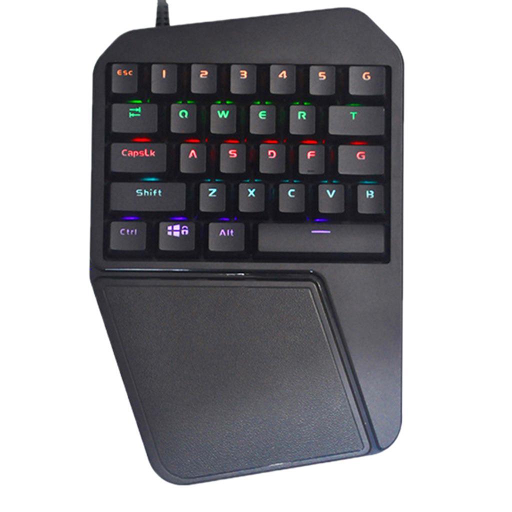 RGB Backlight Gaming Keyboard 29 Keys Left Hand Mechanical Keyboard