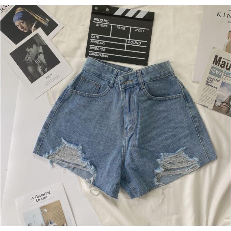 QUẦN SORT JEAN BIGSZIE LƯNG CAO RÁCH MÃ05