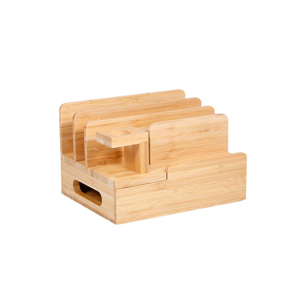 Giá đỡ lưu trữ bằng gỗ tre đa chức năng cho Máy tính bảng Máy tính để bàn
