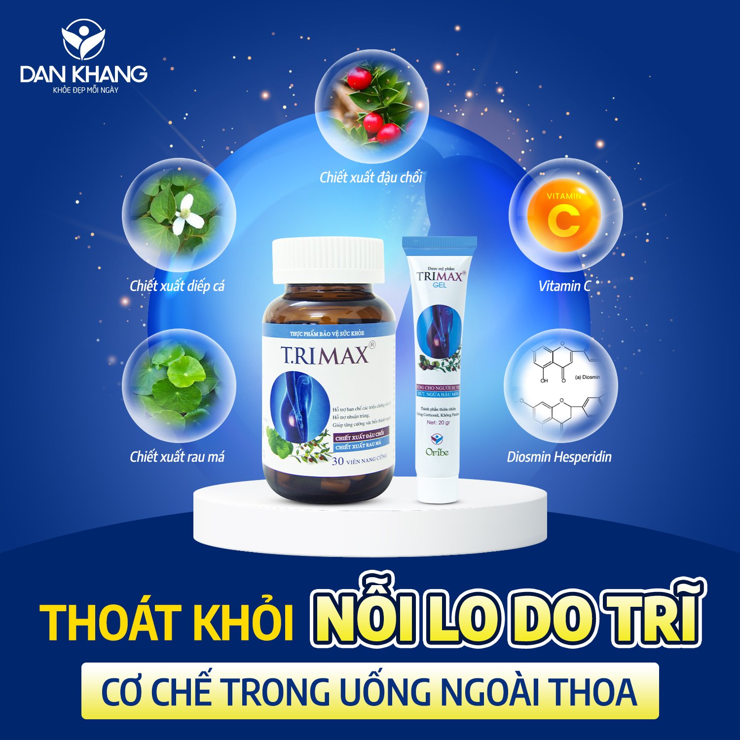 Combo Hỗ Trợ Ngăn Ngừa Các Triệu Chứng Của Trĩ Giúp Co Búi Trĩ Trimax