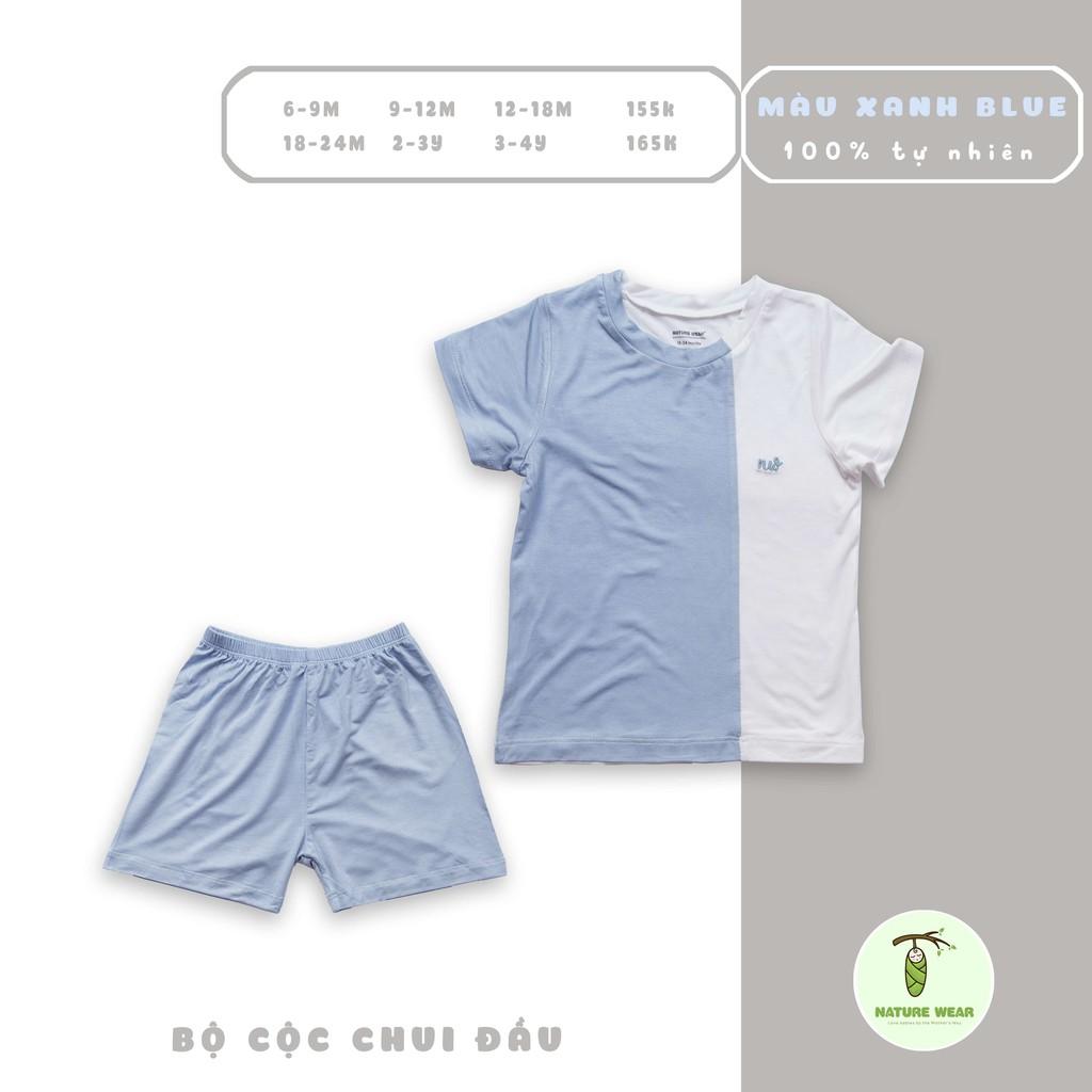 Bộ cộc tay chui đầu cao cấp Nature Wear cho bé trai bé gái