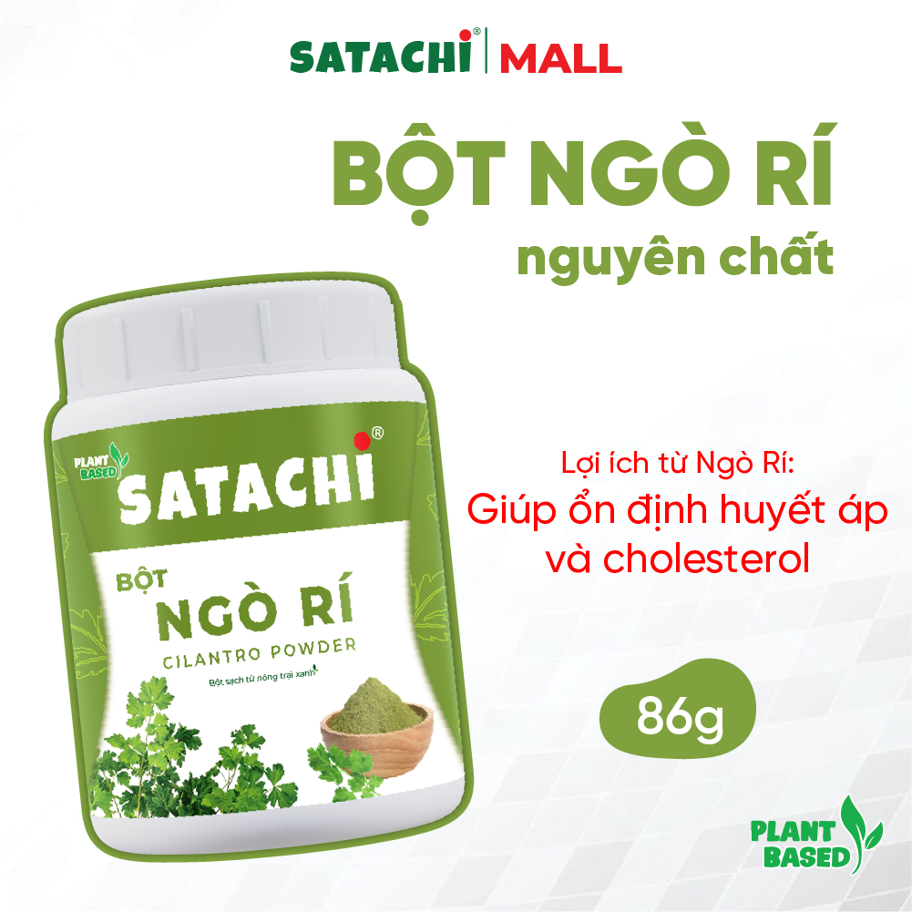 Bột Ngò Rí Nguyên Chất SATACHI – 100% ngò rí tươi, không đường – Hộp 86g