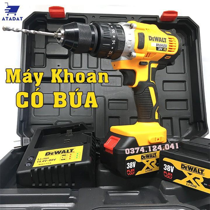 Máy Khoan Pin DEWALT 38V - Khoan Có Búa, Bắt Vít, Siết Bulong - Pin 10 Cell - Khoan Bê Tông - 100% Đồng