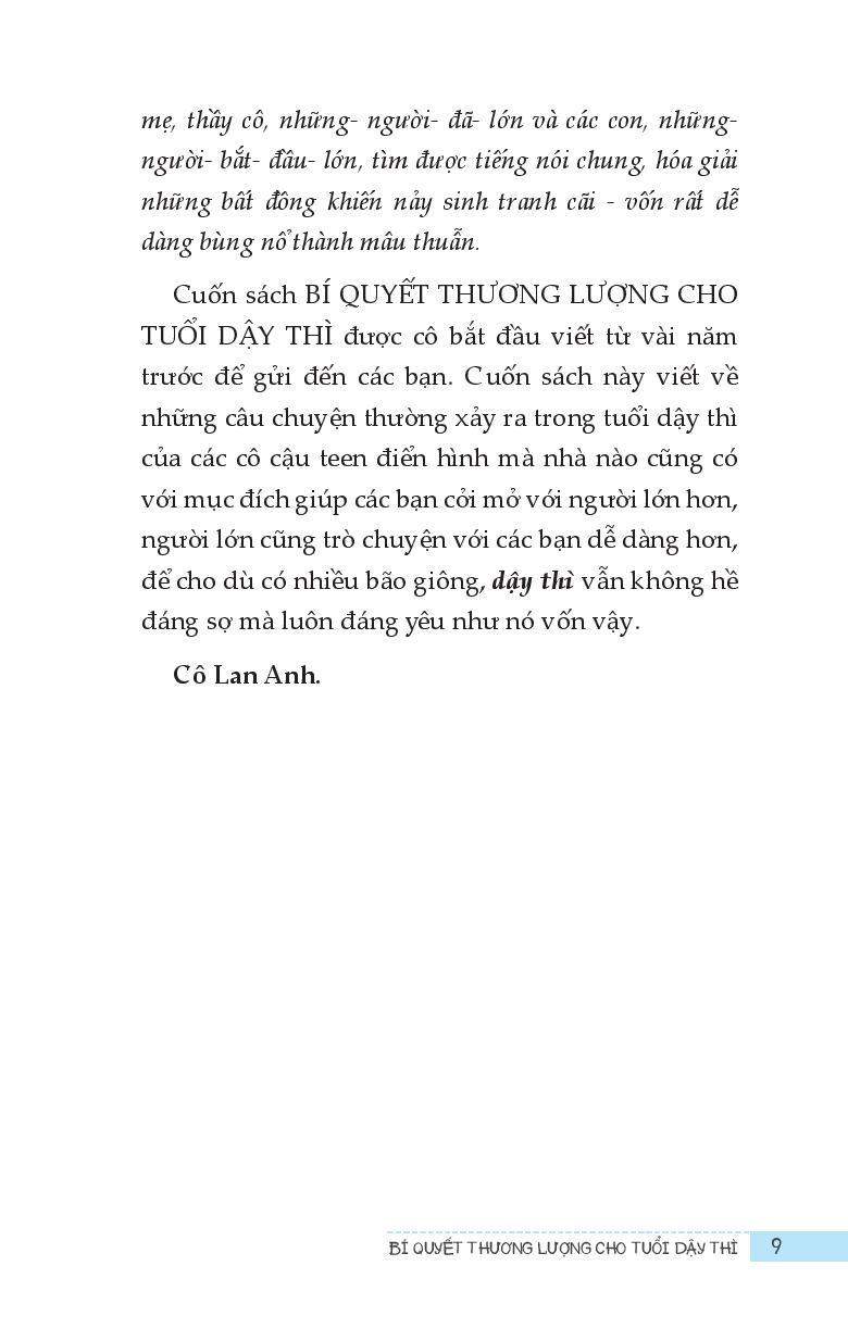 Sách Bí Quyết Thương Lượng Tuổi Dậy Thì