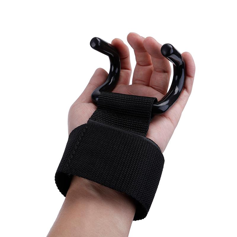 Điều chỉnh unisex thép mạnh mẽ móc kẹp dây đai nâng tạ sức mạnh đào tạo phòng tập thể dục thể dục thể dục đen hỗ trợ cổ tay