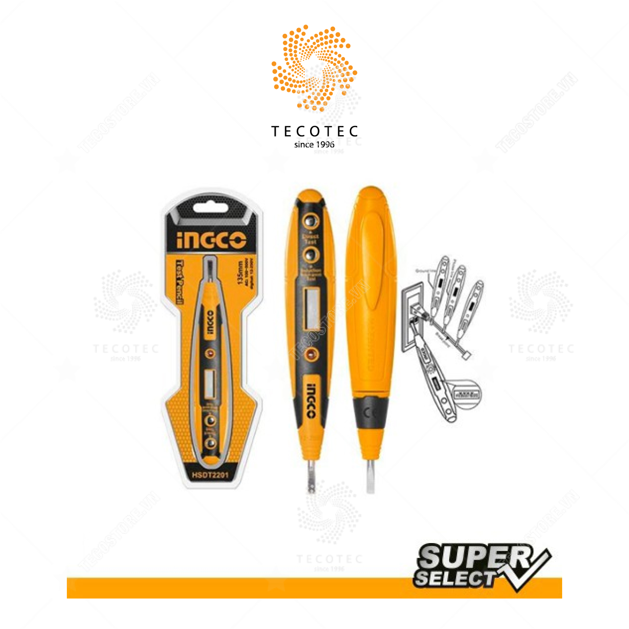 Bút thử điện điện tử INGCO HSDT2201