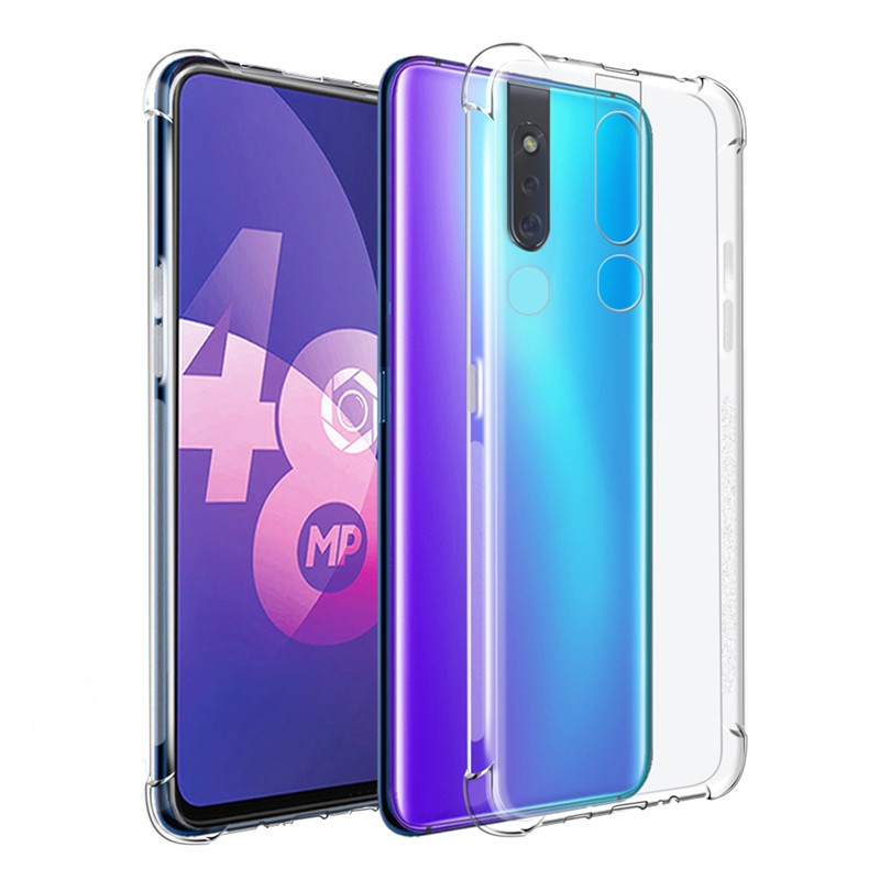 Ốp lưng cho Oppo F1s F7 F11 Pro trong suốt chống sốc bật led phát sáng