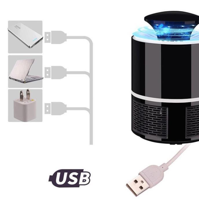 Đèn bắt muỗi USB hình trụ thông minh bóng hút led tia uv thế hệ mới 2020