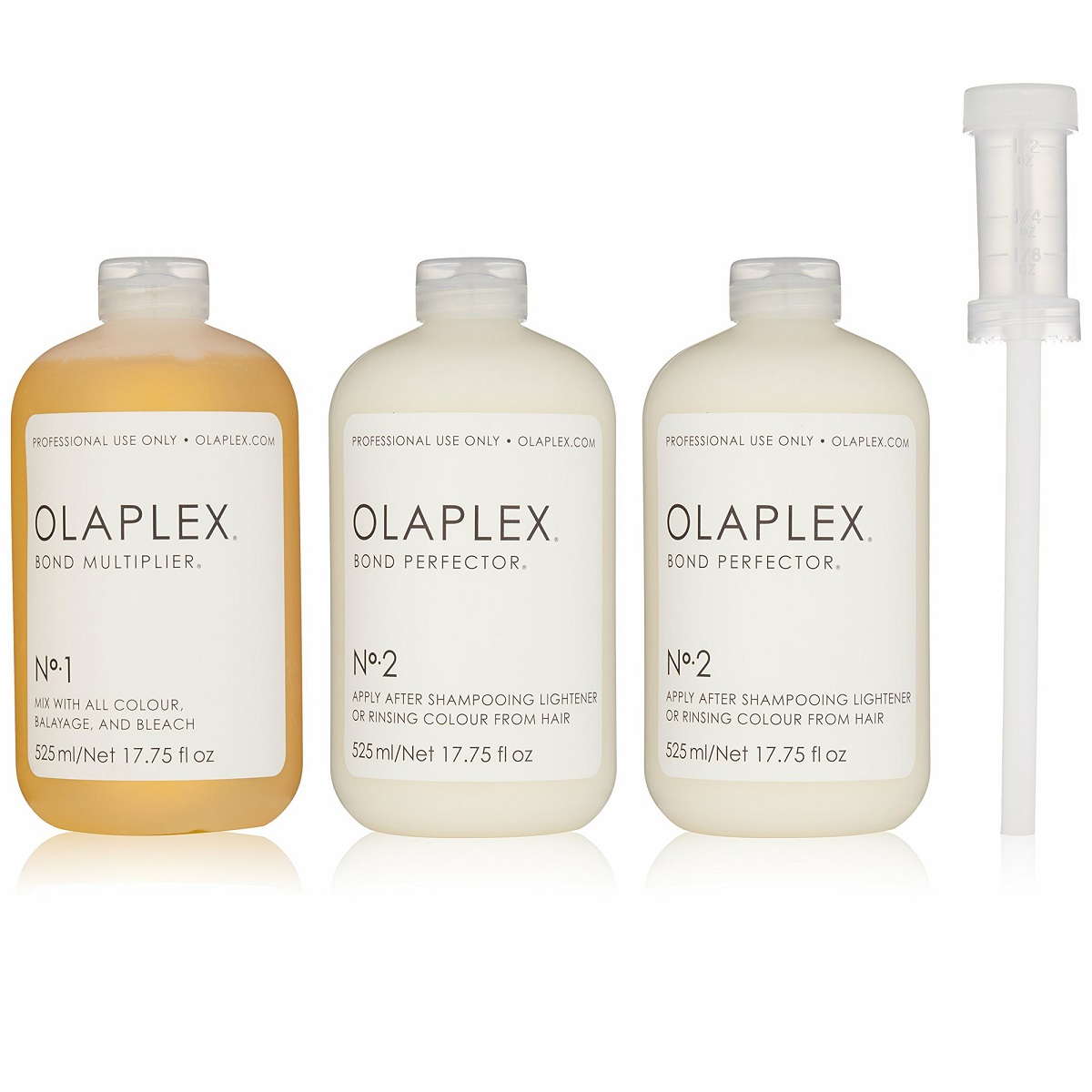 Bộ phục hồi tóc Olaplex Bond No.1 No.2 Cao cấp Mỹ 525mlx3 cho tóc hư tổn nặng - Hàng chính hãng