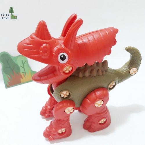 Đồ chơi khủng long lắp ráp, có vít đi kèm, set 4 khủng long đồ chơi vô cùng thú vị cho bé sáng tạo và phát triển iq