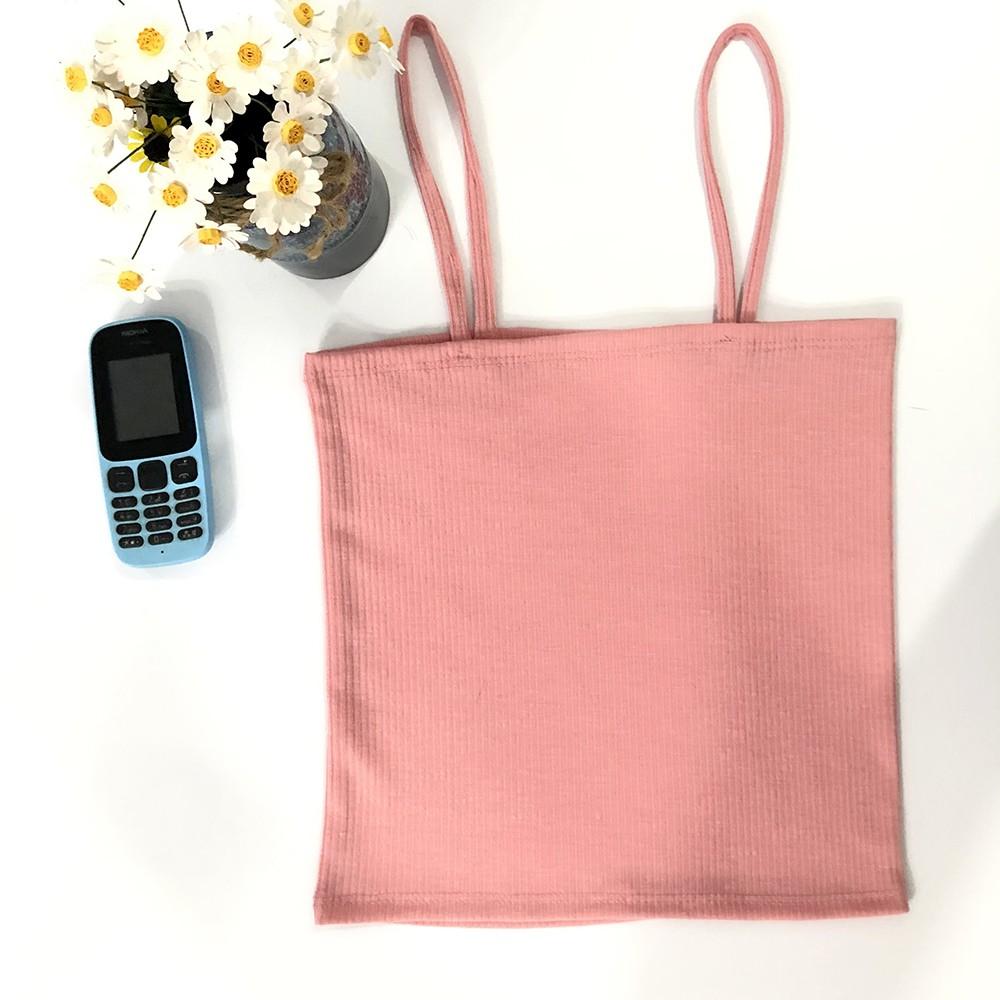 Áo Thun Croptop Thời Trang 24h Thun Gân Sợi 1cm Ngang Eo