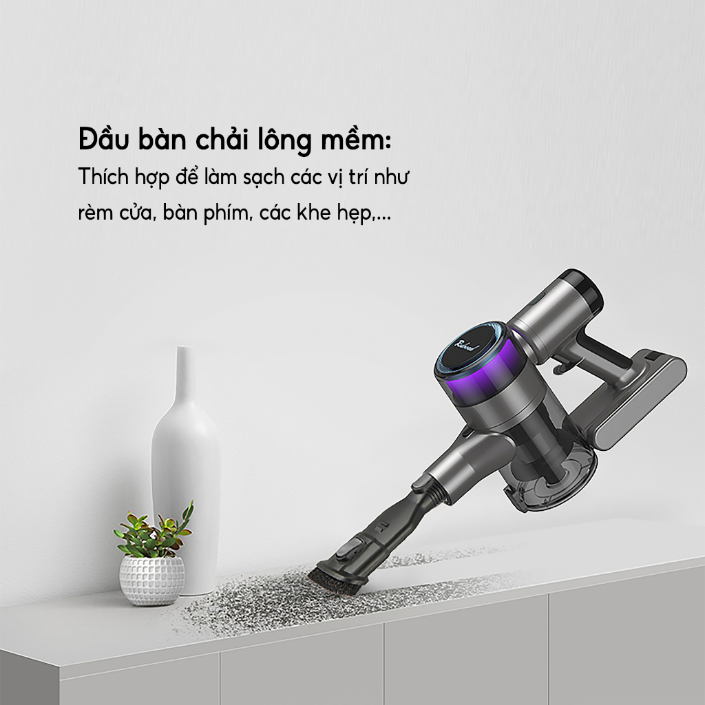 Máy Hút Bụi Không Dây Cầm Tay XIAOMI REDROAD V17 MAX - Đổ Rác Tự Động Với Bộ Lọc Kép Lực Hút Cực Mạnh 26500 Pa Thời Gian Làm Việc 60 Phút, Diện Tích Hoạt Động 200m2 Công Suất 450 W - Hàng Chính Hãng
