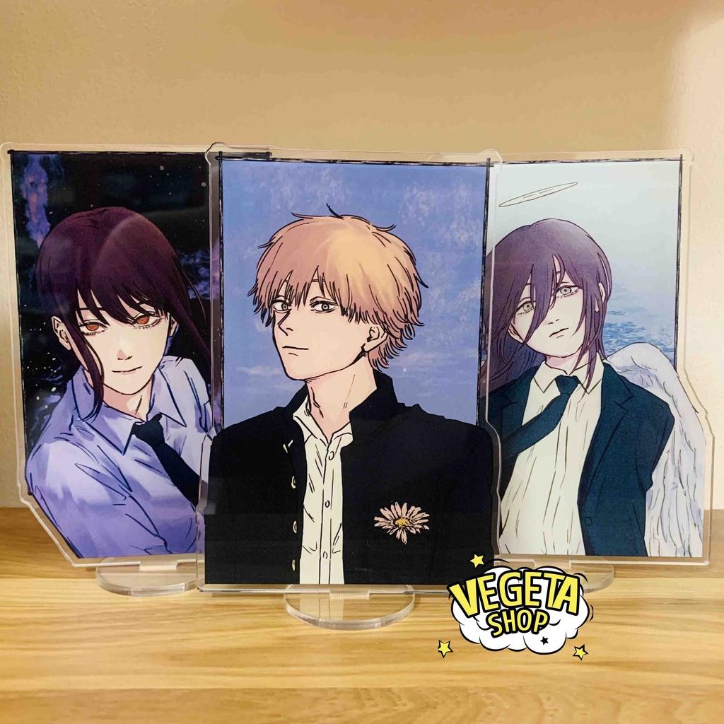 Mô Hình Tượng Standee Acrylic Mica 2 mặt - Chainsaw Man - Denji Pochita Power Aki Hayakawa Makima Reze Angel Himeno