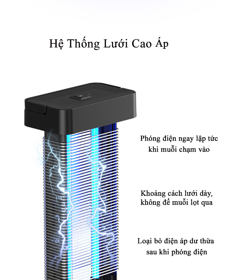 Đèn Bắt Muỗi Và Diệt Côn Trùng KUNBE Công Suất Lớn 16W, Công Nghệ Ánh Sáng Sinh Học – Phiên Bản Cao Cấp