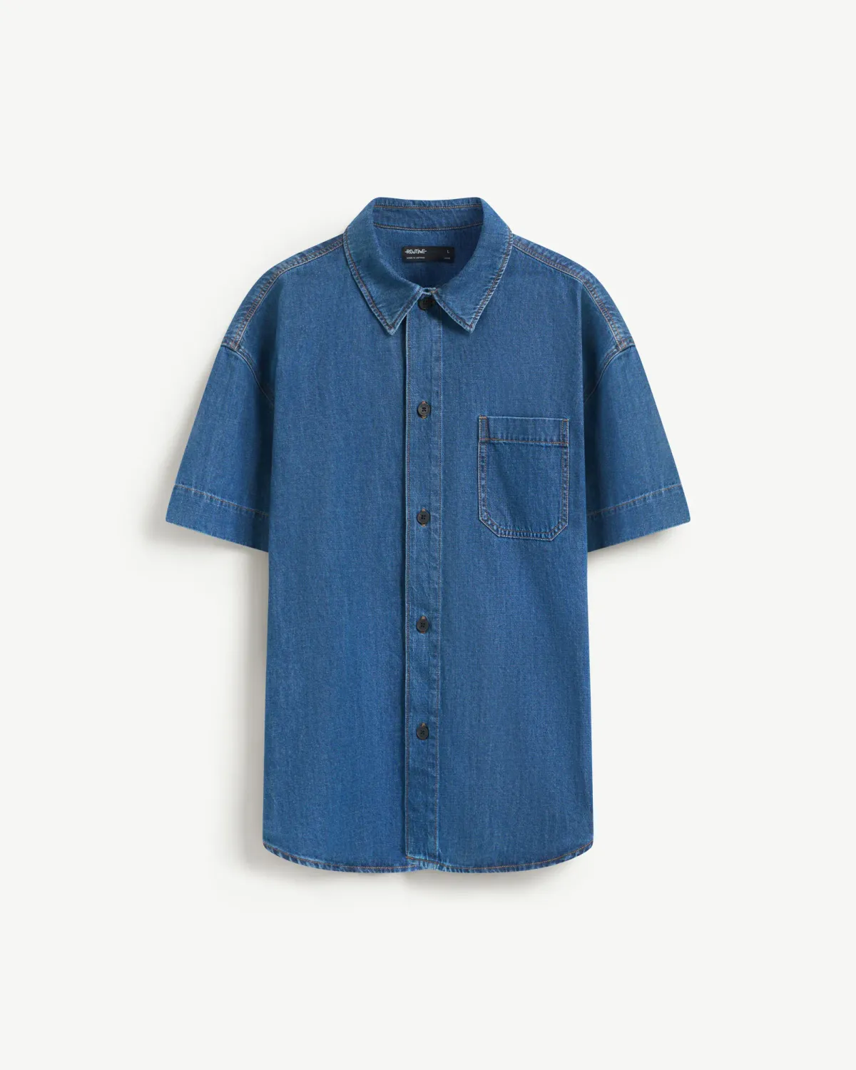 Áo sơ mi denim nam Form Loose - RT 10S25DSH001 | ROUTINE CÀ MAU