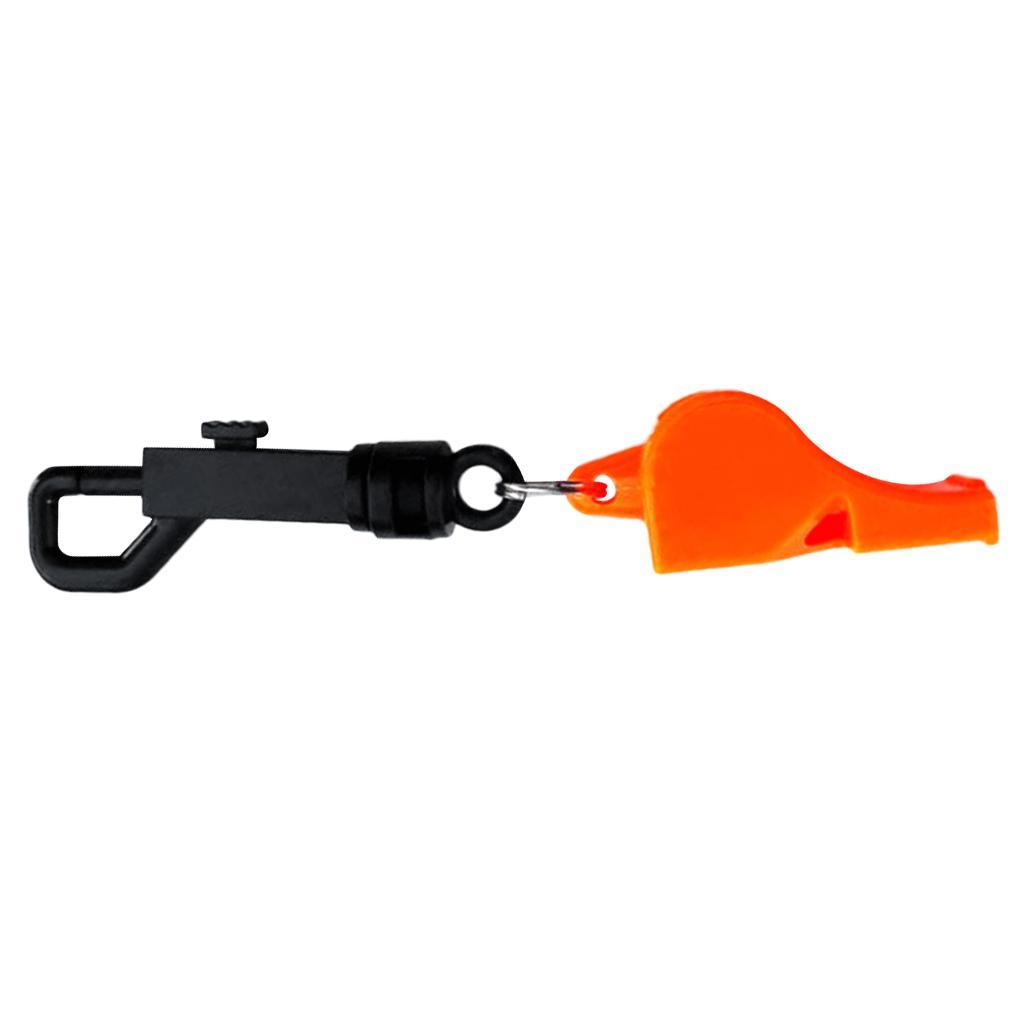5Pcs Portable Scuba Diving Emergency Scuba Diving Survival Whistle with Snap Clip for Kayak Boating Camping Hunting