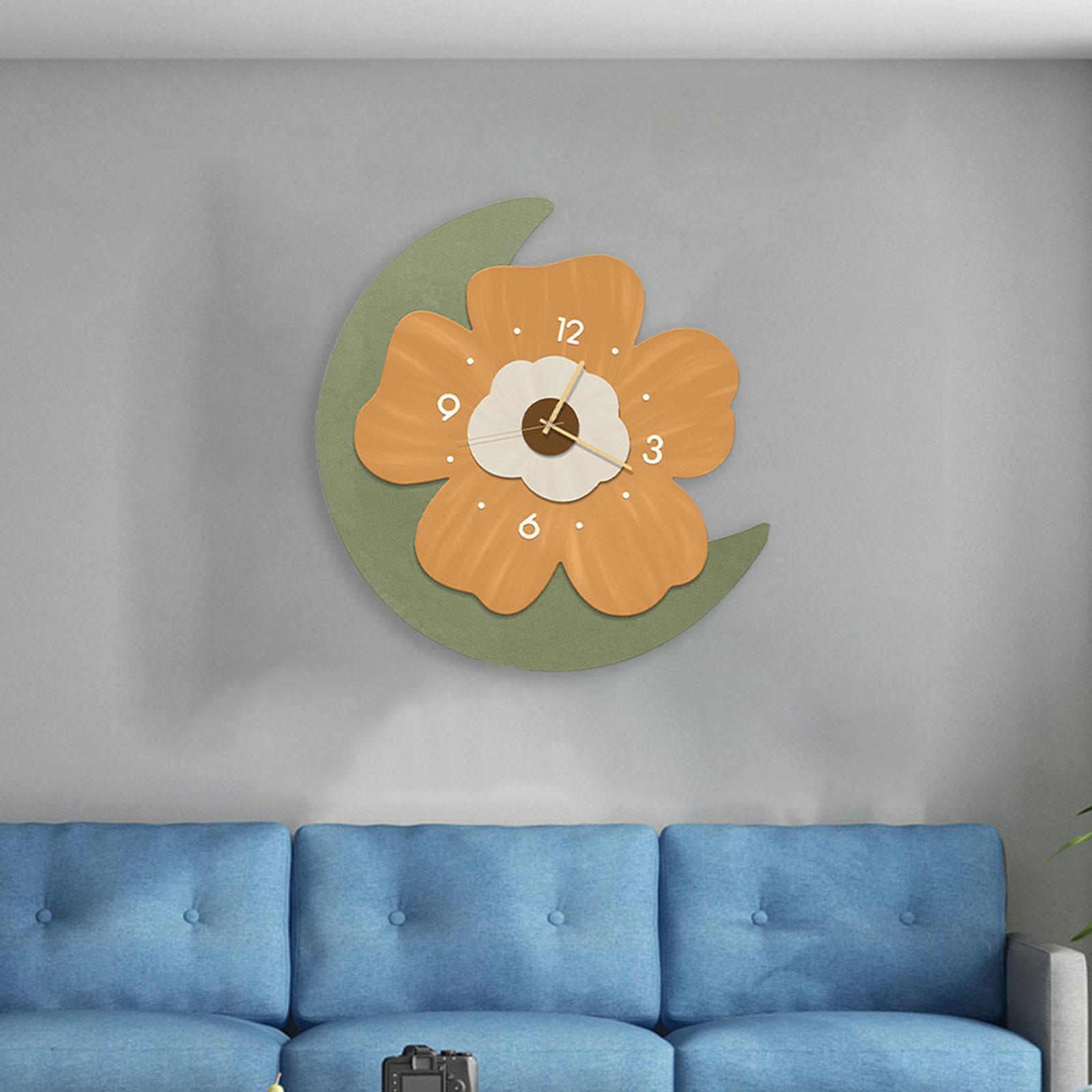 Wall Clock Art Clock Mute Minimalist Modern Ornament Decorative Clock for Study Room Home Living Room Dining Room Decoration