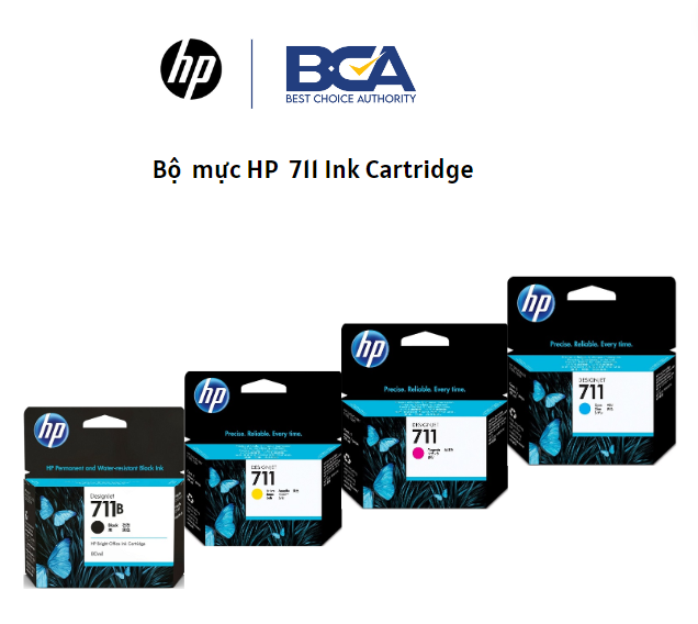 Mực In Phun HP DesignJet 711 Cyan Ink Cartridge (CZ130A) 29ml - Hàng Chính Hãng