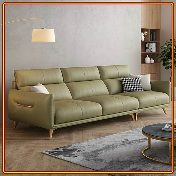 Ghế sofa băng 4 chỗ ngồi Tundo 200 x 85 cm x 85 cm màu cam đất + trắng kem