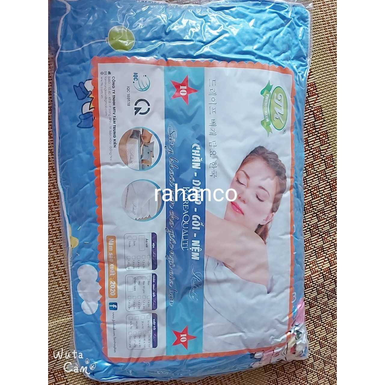 Gối Ép Hơi Vỏ 10 Sao RAHANCO, 100% Cotton Nhập Khẩu Hàn Quốc – Chất Liệu Mềm Mại Êm Ái – Giúp Giấc Ngủ Thêm Trọn Vẹn