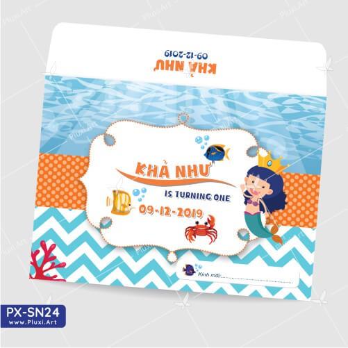 Thiệp thôi nôi – sinh nhật theo yêu cầu Pluxi
