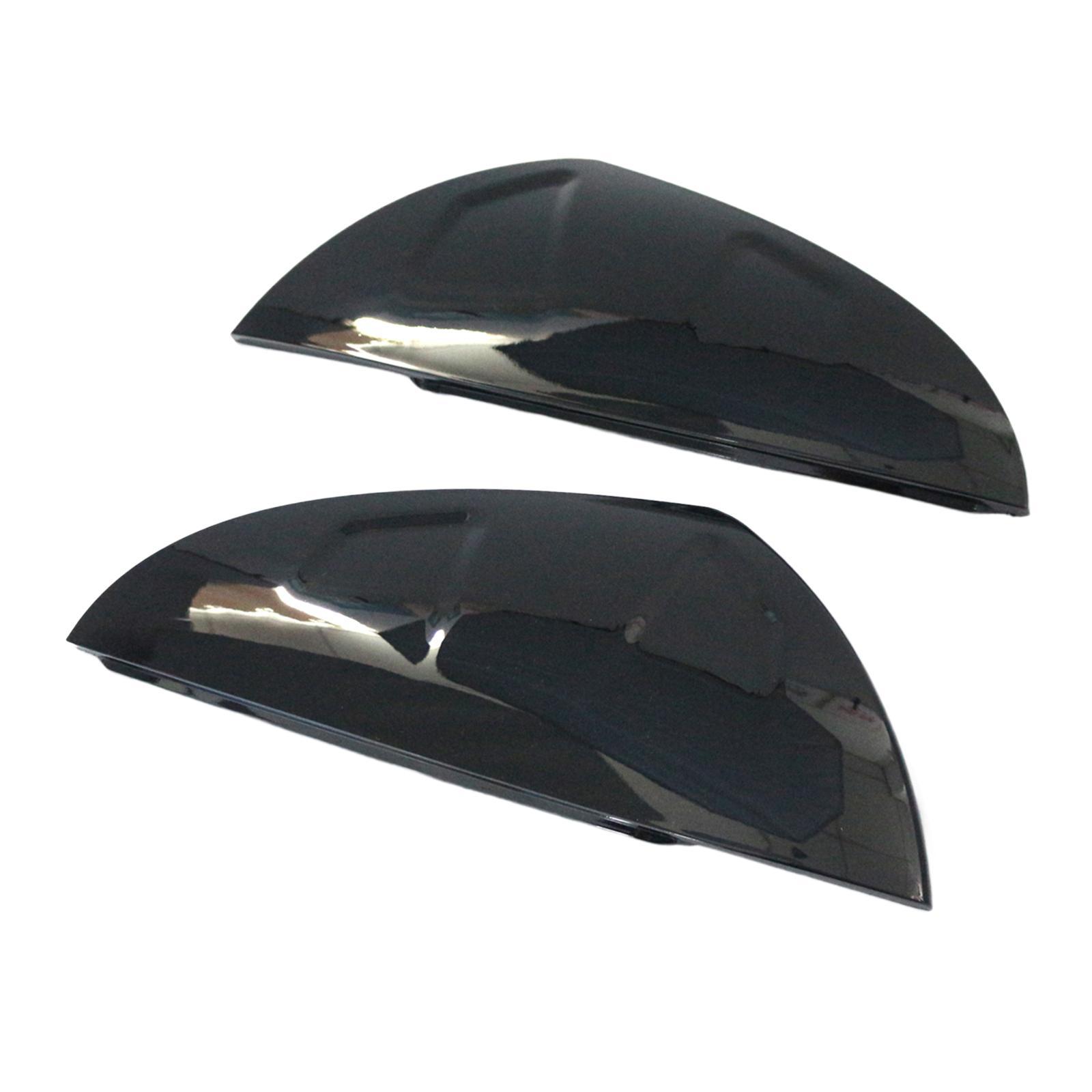 Rearview Mirror Caps Durable Gloss Black