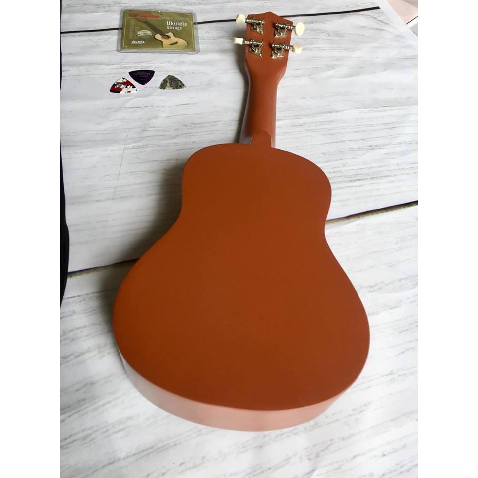 Đàn ukulele màu nâu dài 54cm - Đàn 4 dây dễ đánh cho người mới