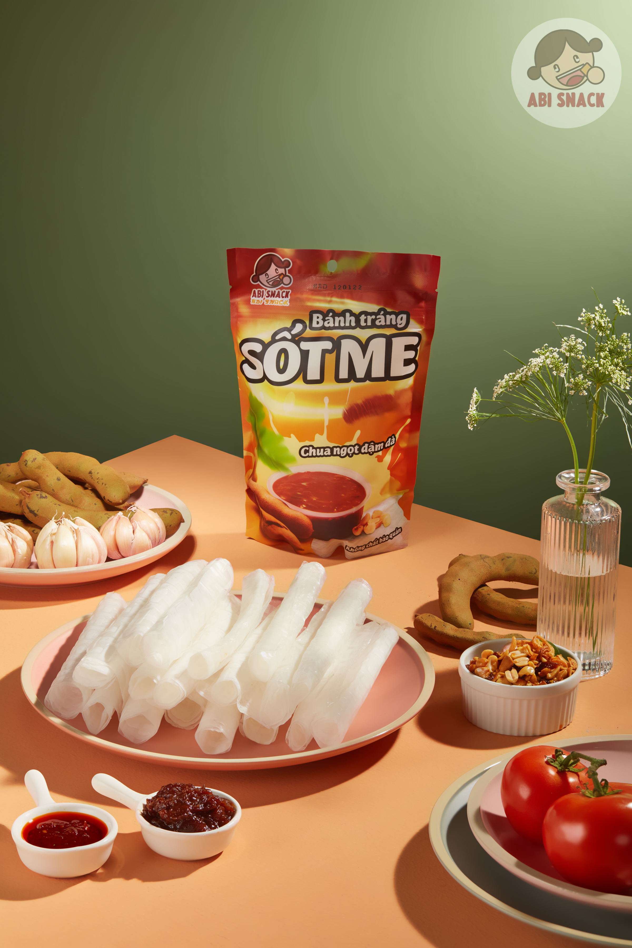 Bánh Tráng Sốt Me - Bánh Tráng Chấm Me ABI SNACK