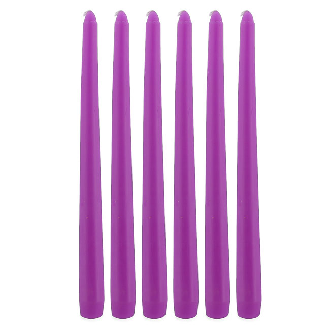 Hộp 6 Nến Thơm Taper Eden Candle FTRAMART EDC2331 (25cm) - Tím