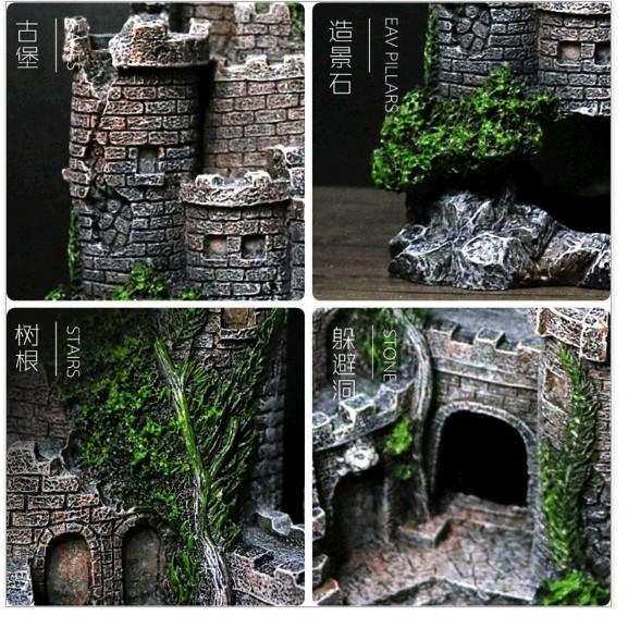 MÔ HÌNH LÂU ĐÀI - TRANG TRÍ BỂ CÁ - BỂ THỦY SINH