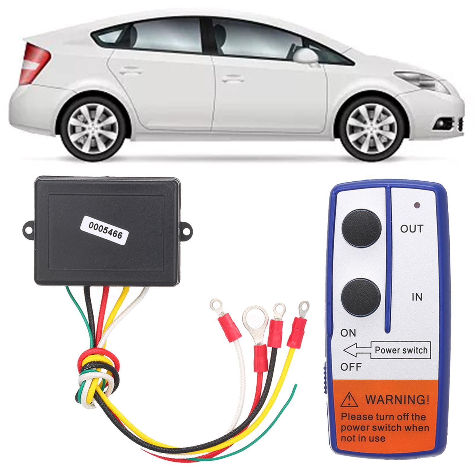 Remote Winch 50ft 12V Control Switch Set Smart for SUV Car Blue
