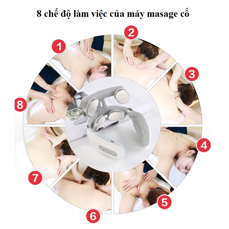 Máy Mát Xa Cổ Vai Gáy, Massage Giảm Đau Mỏi Với 4 Chế Độ Massage Và 16 Mức Độ Điều Chỉnh - Hàng Chính Hãng