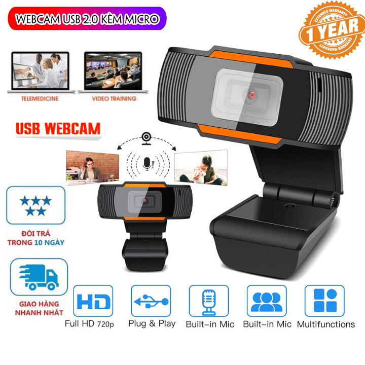 Webcam máy tính Có MIC - Dành Cho Livestream, Học Và Làm Việc Online Siêu Nét