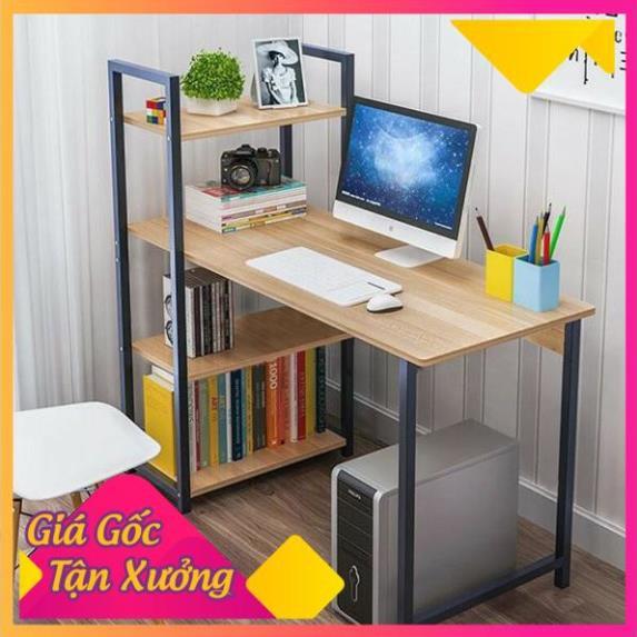 Bàn học, Bàn làm việc, B.học sinh, văn phòng liền kệ sách, Khung sắt, Chịu lực cao, Bền đẹp