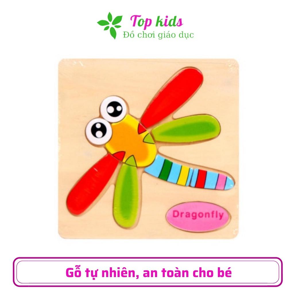 Trò chơi xếp hình gỗ tranh 3d combo 10 ảnh đồ chơi trẻ em phát triển trí thông minh cho bé từ 1 đến 2 tuổi