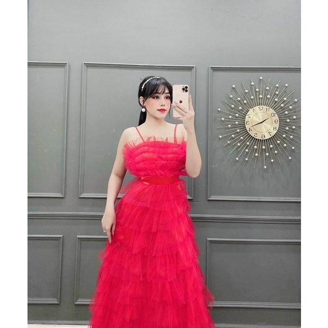 Đầm váy nữ xếp tầng kết cúp có 5 màu