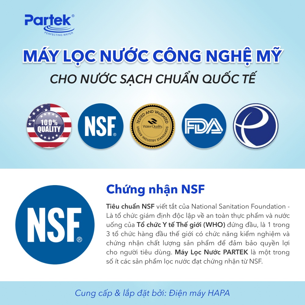 Bộ Lọc Nước Sinh Hoạt PARTEK P1020-2PRS Series Cao Cấp 10 inch, Công Nghệ Mỹ Chuẩn NSF - Hàng Chính Hãng - Pre-treatment Không Dùng Điện, Bộ Đôi Lọc Nước Sinh Hoạt Sediment Filter 5 Micron