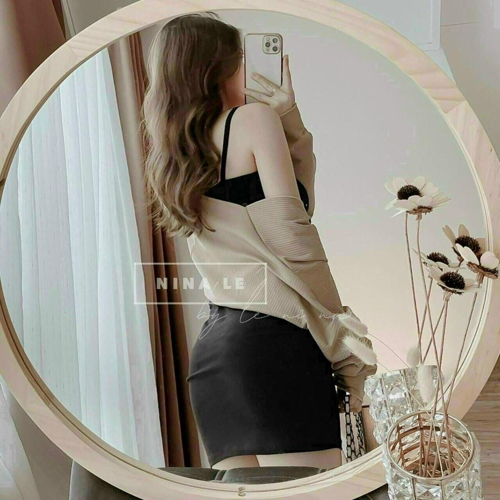 Sét váy body 2 dây kèm áo khoác