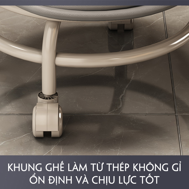 Ghế Mini Di Động Có Tựa Lưng; Ghế Da Xoay Ngồi Bệt Có Bánh Xe Trẻ Em; Ghế Kê Gác Chân; Làm Nail