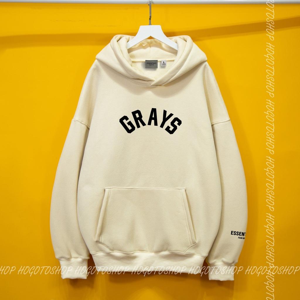 Áo nỉ Hoodie GRAYS Áo hoodie nam nữ nỉ bông thu đông dày dặn